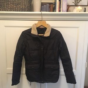 Lands’ End Sherpa bomber jacket XSP